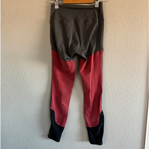 HORSEWARE FASHION RIDING TIGHTS SILICON Charcoal/Redwood XS - Picture 3 of 4